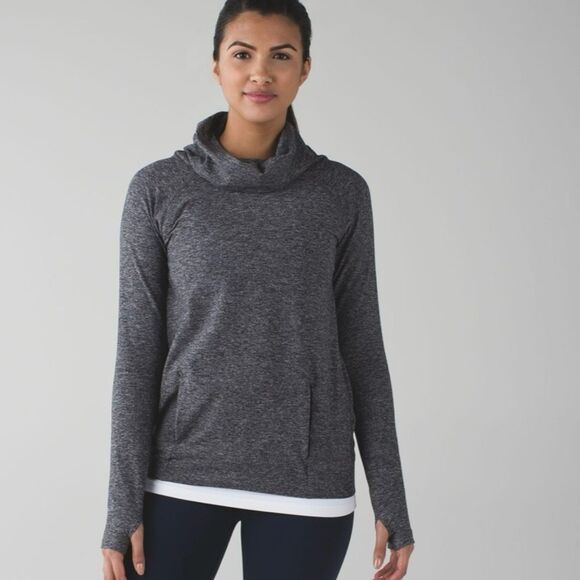 Lululemon Make A Move Long Sleeve Top Heathered Black Size 8 - Picture 1 of 12
